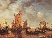 Simon de Vlieger Visit of Frederick Hendriks II oil painting artist